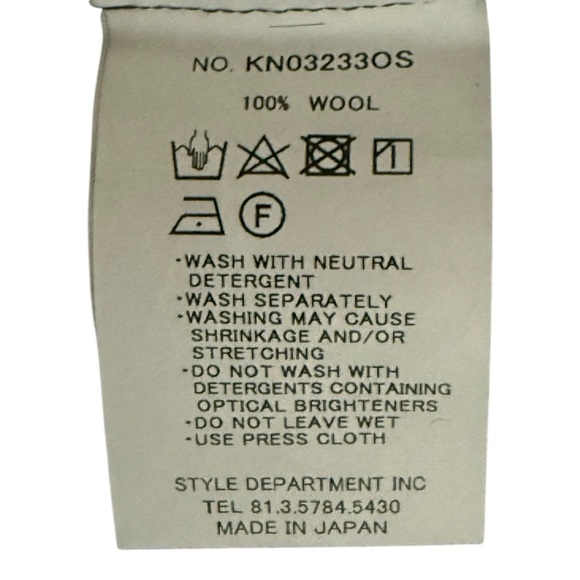 Still By Hand Zip Up Cardigan Men’s Ink Black Gray 100% Wool Sweater Size 1 - Picture 7 of 7